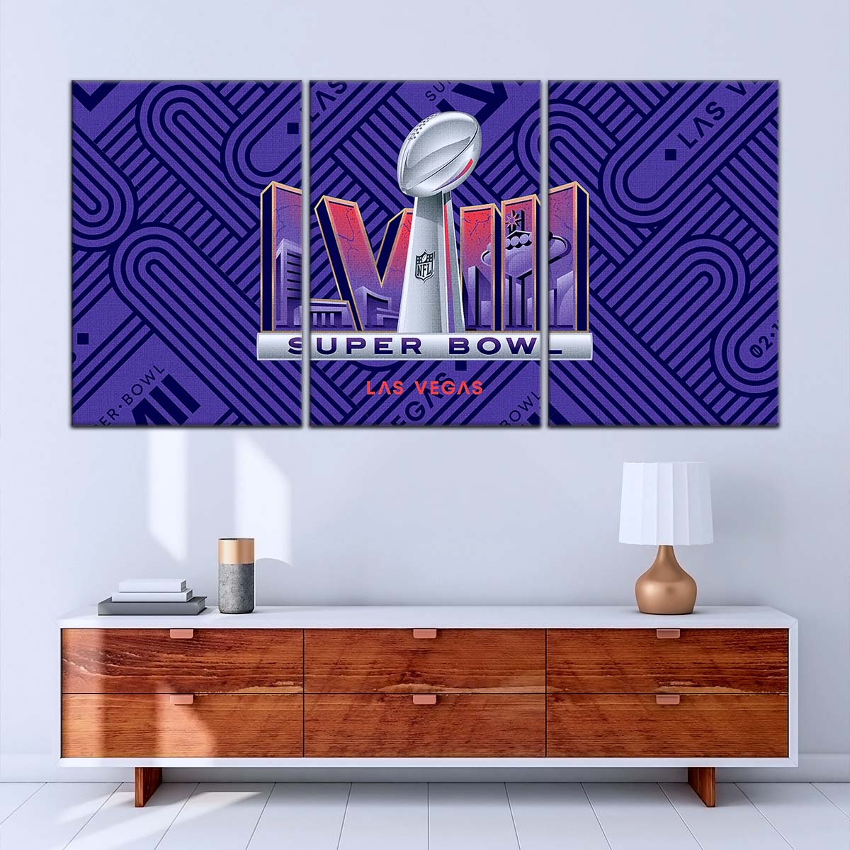 American Football Canvas Wall Art - AF5223 - Super Bowl LVII - NFL Football Championship