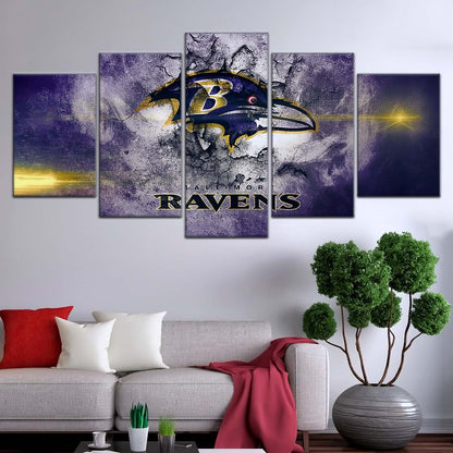 American Football Canvas Wall Art - AF5231 - Baltimore Ravens - NFL Teams