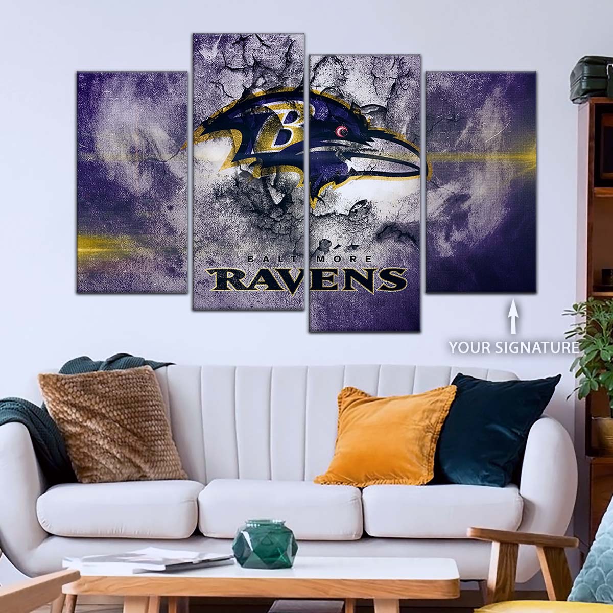American Football Wall Art - AF5231 - Baltimore Ravens - NFL Football Team - American Football Poster - American Football Canvas