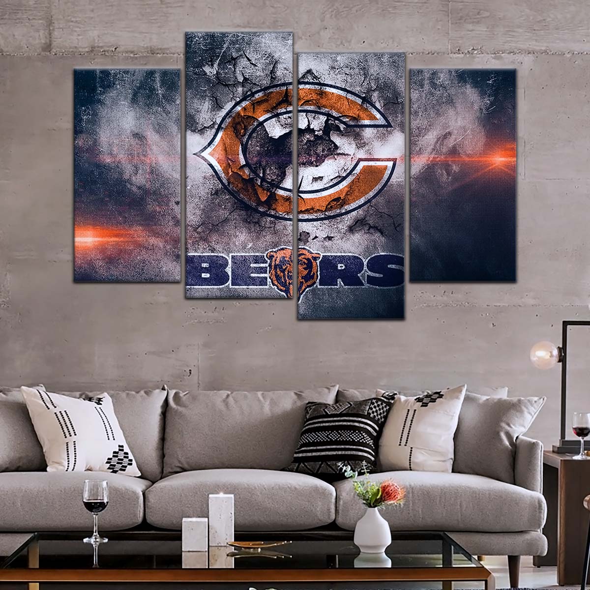 American Football Wall Art - AF5234 - Chicago Bears - NFL Football Team - American Football Poster - American Football Canvas