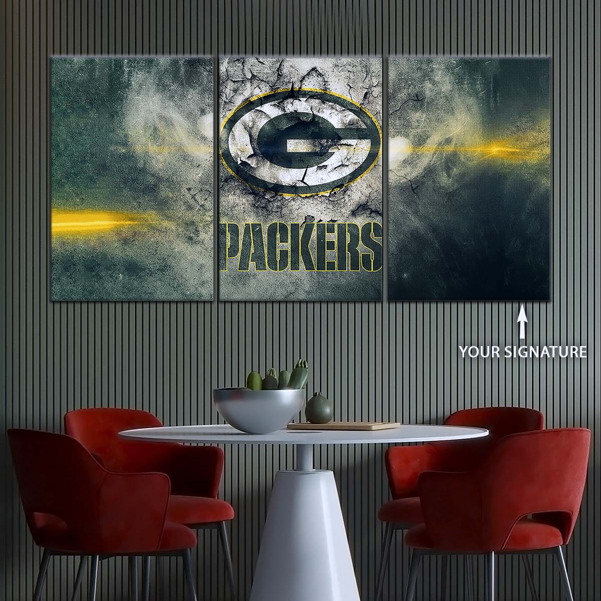 American Football Canvas Wall Art - AF5240 - Green Bay Packers - NFL Teams