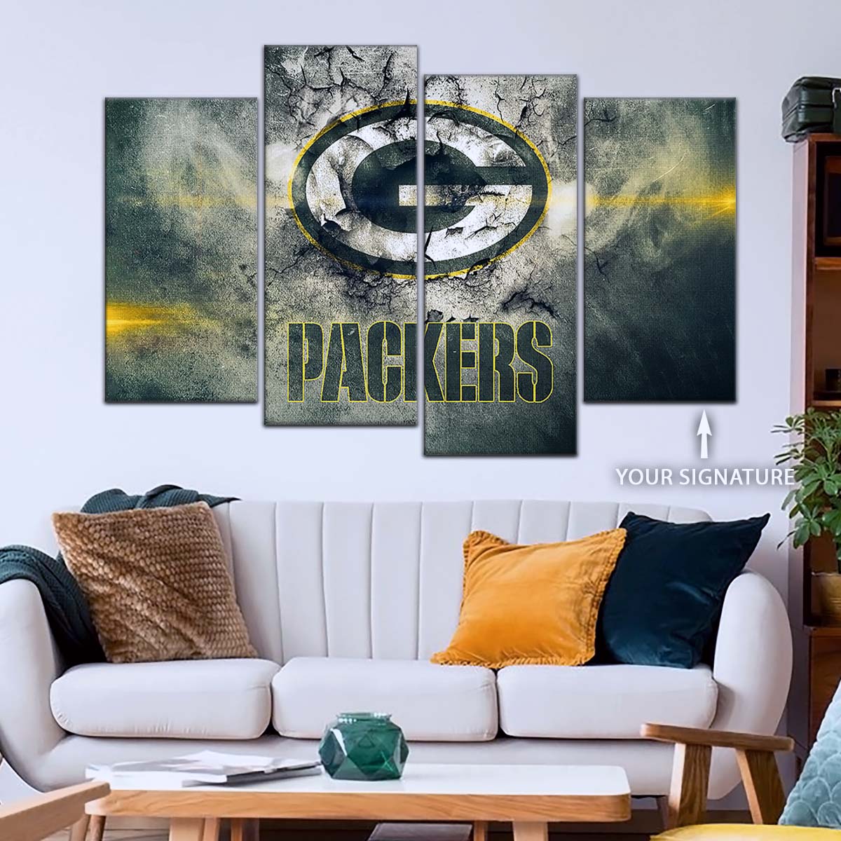 American Football Canvas Wall Art - AF5240 - Green Bay Packers - NFL Teams