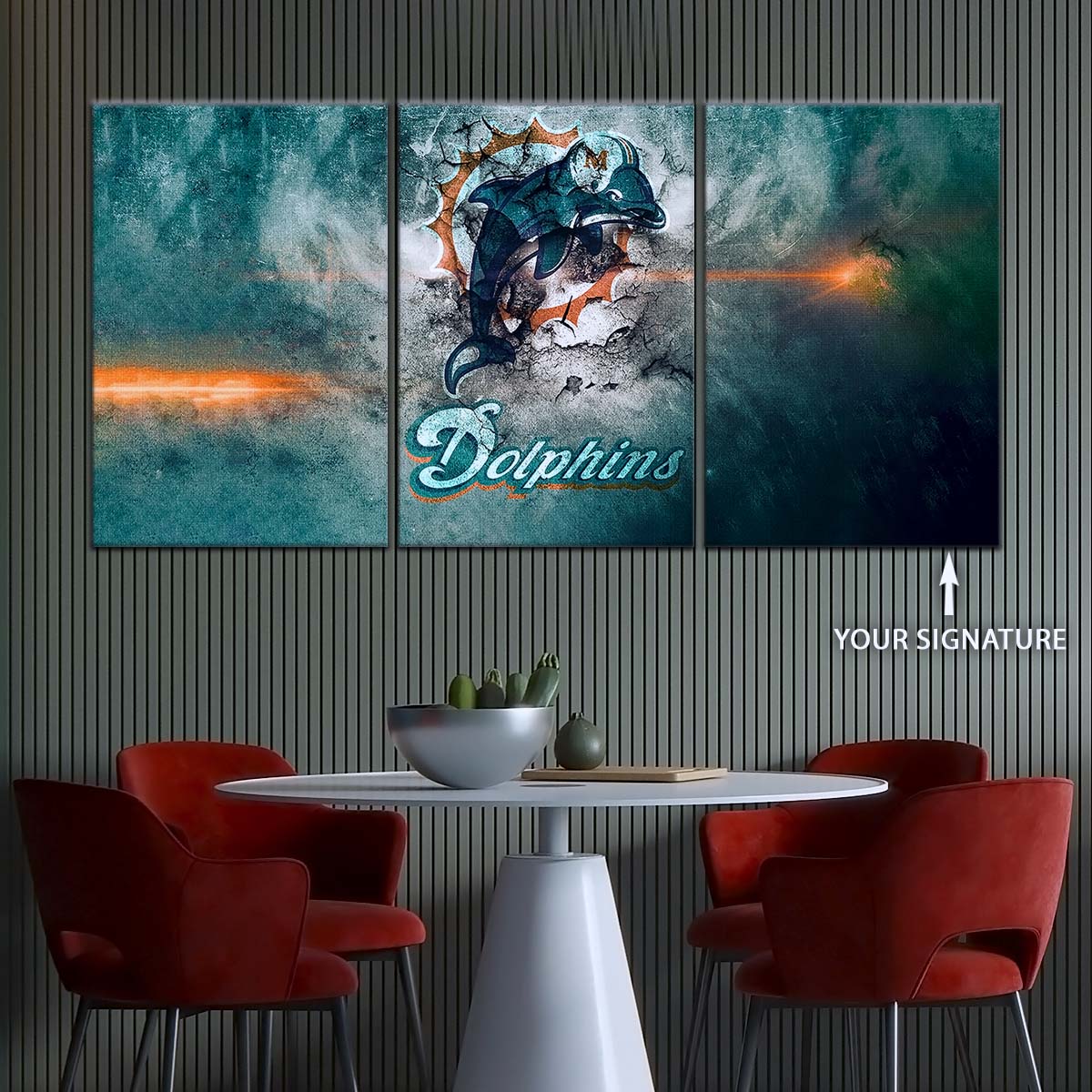 American Football Wall Art - AF5245 - Miami Dolphins - NFL Football Team - American Football Poster - American Football Canvas