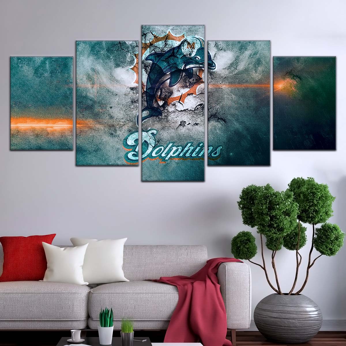 American Football Wall Art - AF5245 - Miami Dolphins - NFL Football Team - American Football Poster - American Football Canvas
