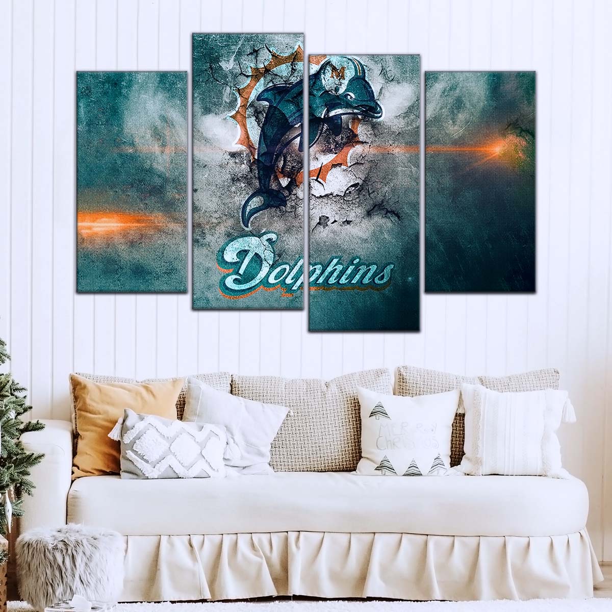 American Football Canvas Wall Art - AF5245 - Miami Dolphins - NFL Teams