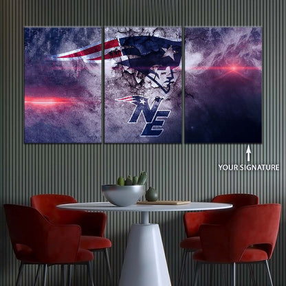 American Football Canvas Wall Art - AF5247 - New England Patriots - NFL Teams