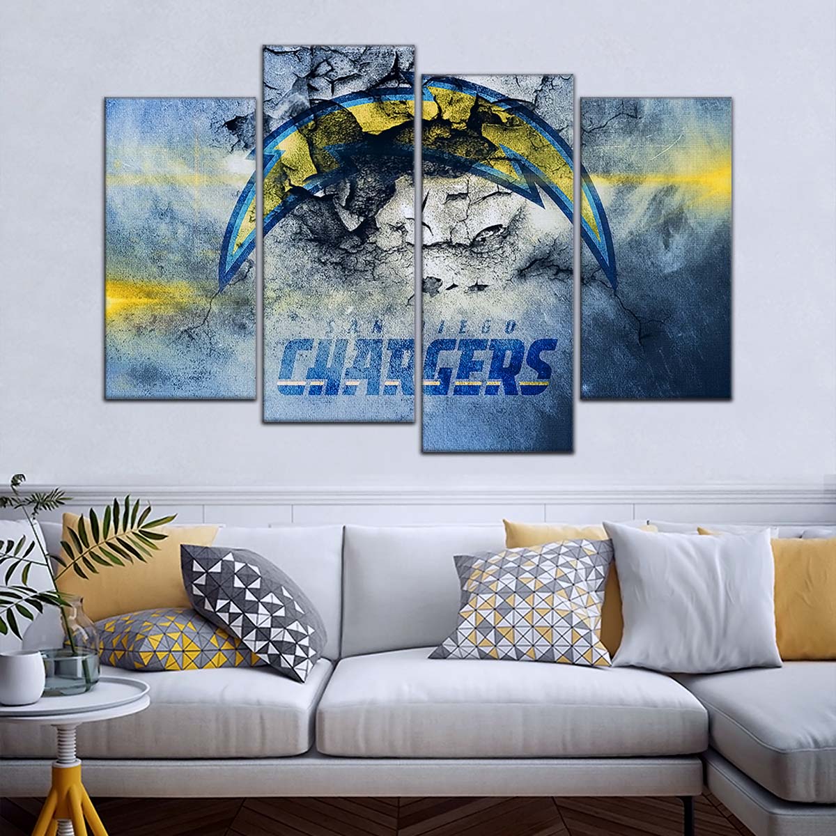American Football Wall Art - AF5254 - San Diego Chargers - NFL Football Team - American Football Poster - American Football Canvas