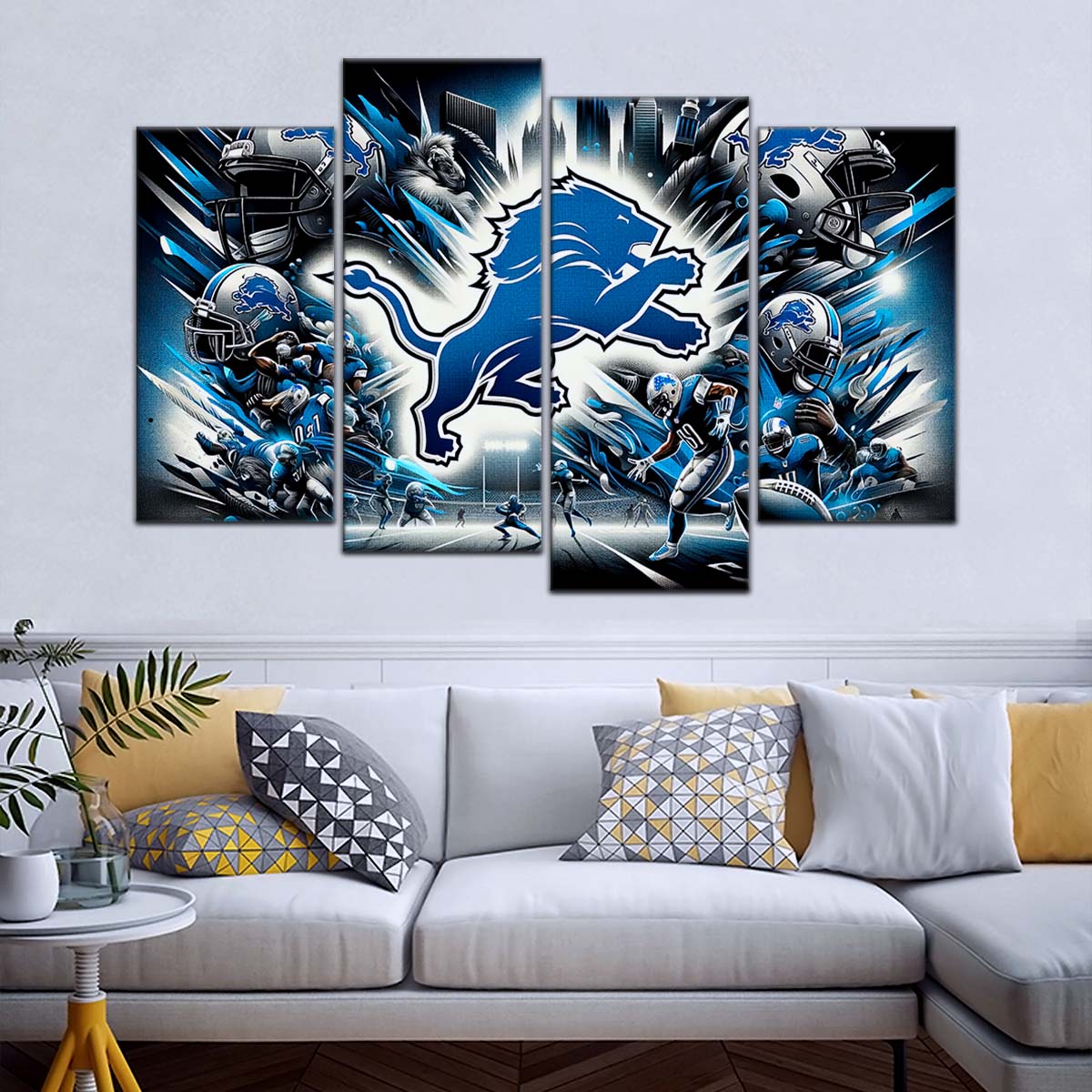 American Football Canvas Wall Art - AF5181 - Detroit Lions - NFL Super Bowl - NFL Teams