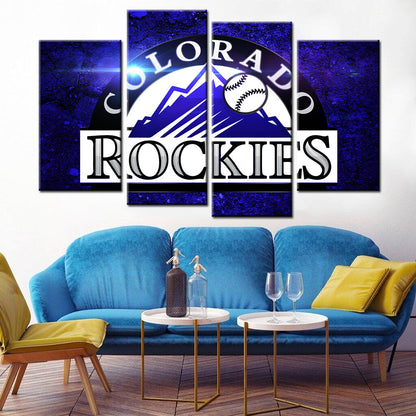 Baseball Canvas Wall Art - BB5025 - Colorado Rockies