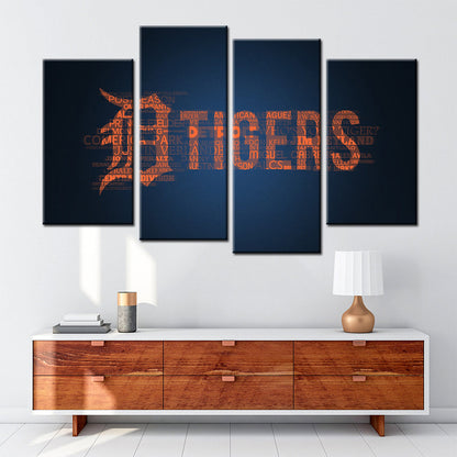 Baseball Wall Art - BB5028 - Detroit Tigers - Baseball Poster - Baseball Canvas