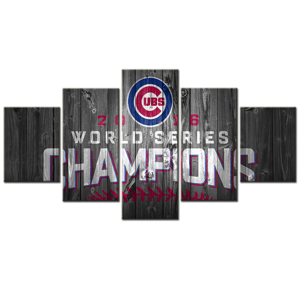 Baseball - 5 Pieces Wall Art - BB5009 - 2016 Cubs World Series Champions Sport - Baseball Poster - Baseball Canvas