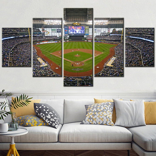 Baseball - 5 Pieces Wall Art - BB5019 - American Family Field - Home of Your Milwaukee Brewers - Baseball Poster - Baseball Canvas