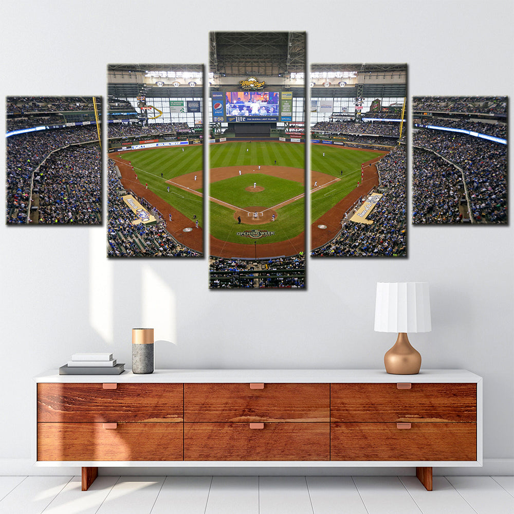 Baseball - 5 Pieces Wall Art - BB5019 - American Family Field - Home of Your Milwaukee Brewers - Baseball Poster - Baseball Canvas