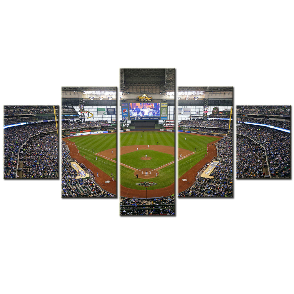 Baseball - 5 Pieces Wall Art - BB5019 - American Family Field - Home of Your Milwaukee Brewers - Baseball Poster - Baseball Canvas