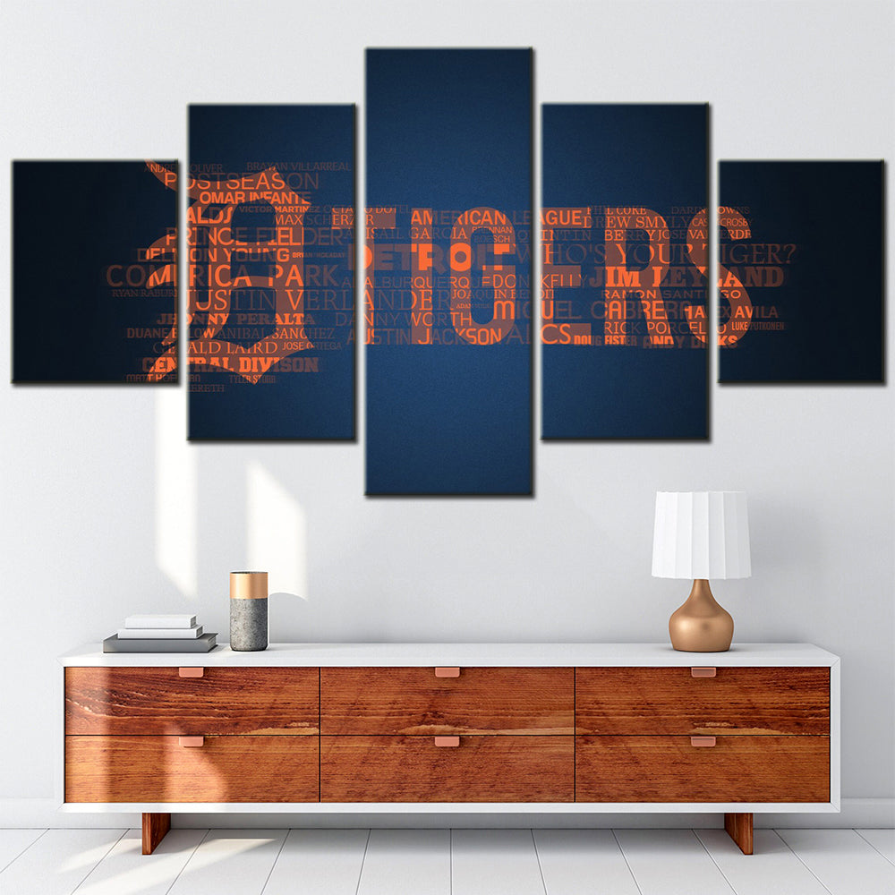 Baseball Canvas Wall Art - BB5028 - Detroit Tigers