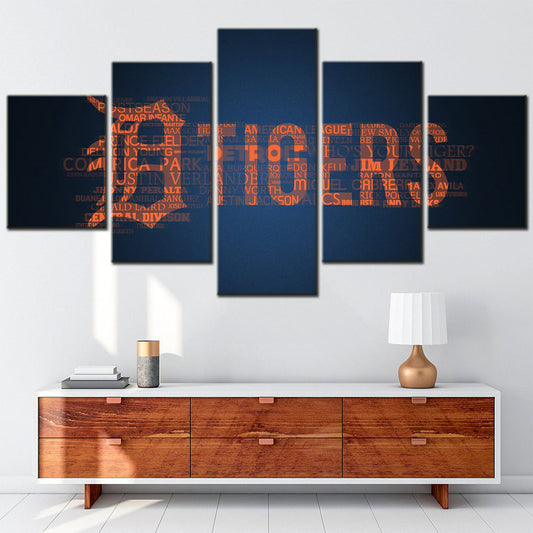 Baseball Canvas Wall Art - BB5028 - Detroit Tigers