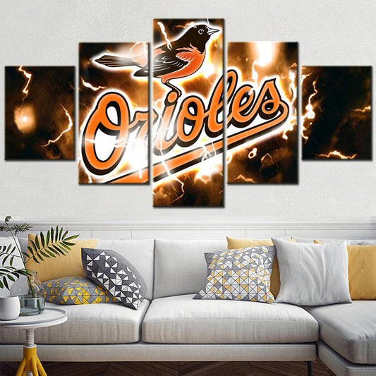 Baseball - 5 Pieces Wall Art - BB5006 - Baltimore Orioles Baseball - Baseball Poster - Baseball Canvas