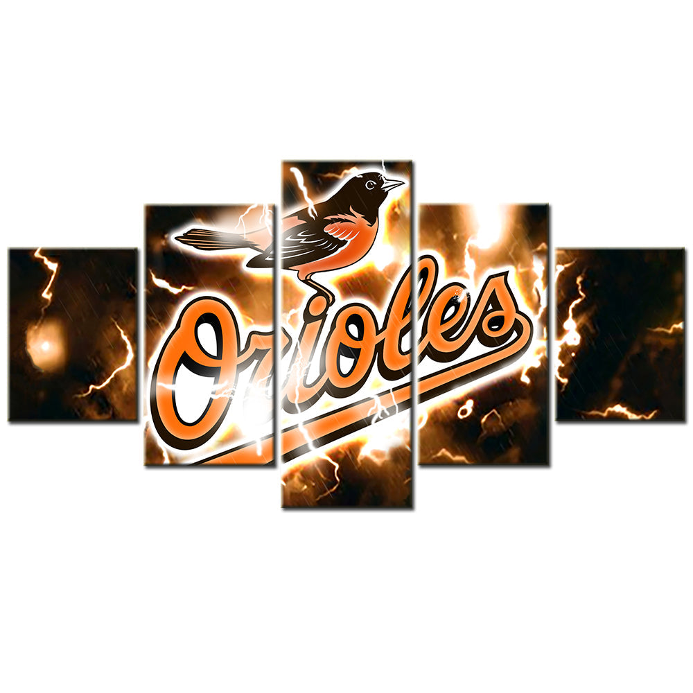 Baseball - 5 Pieces Wall Art - BB5006 - Baltimore Orioles Baseball - Baseball Poster - Baseball Canvas