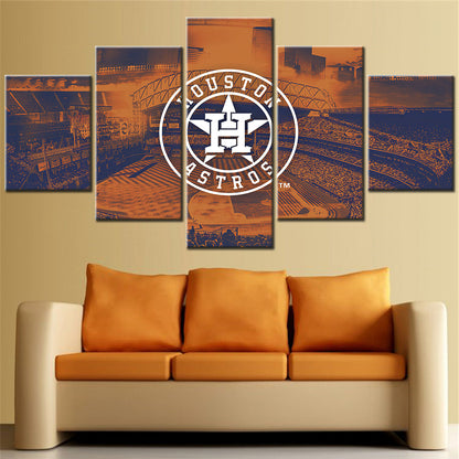 Baseball - 5 Pieces Wall Art - BB5011 - Houston Astros - Baseball Poster - Baseball Canvas
