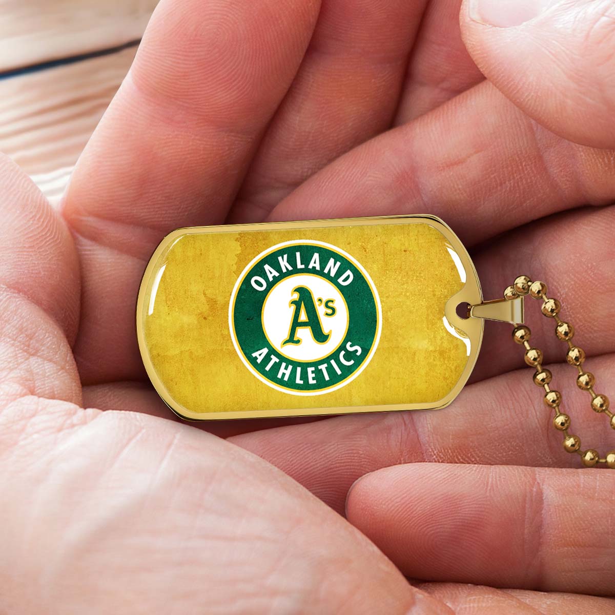 Baseball - BBD006 - Oakland Athletics Sports - Baseball Dog Tag - Military Ball Chain - Luxury Dog Tag