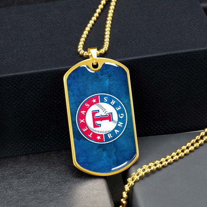 Baseball - BBD007 - Texas Rangers Sports - Baseball Dog Tag - Military Ball Chain - Luxury Dog Tag