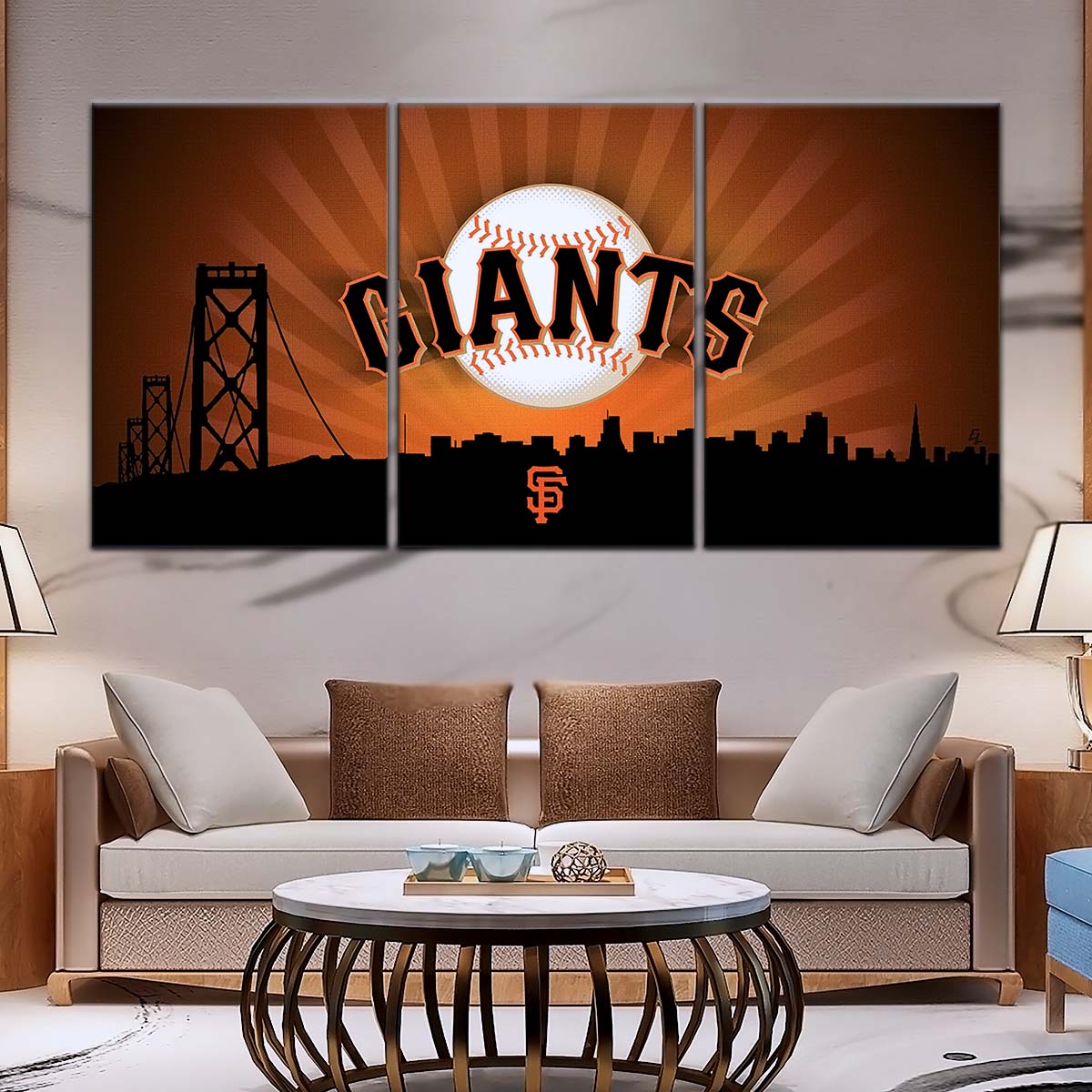 Baseball Canvas Wall Art - BB5037 - San Francisco Giants Sports