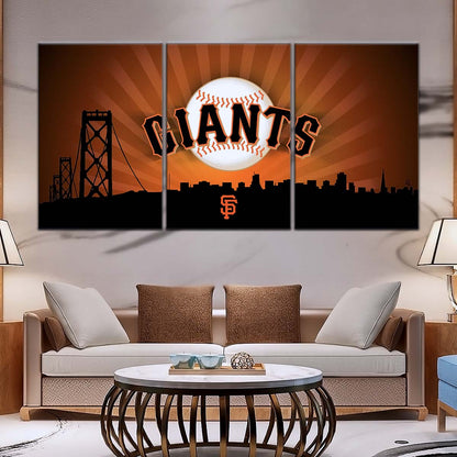 Baseball Canvas Wall Art - BB5037 - San Francisco Giants Sports