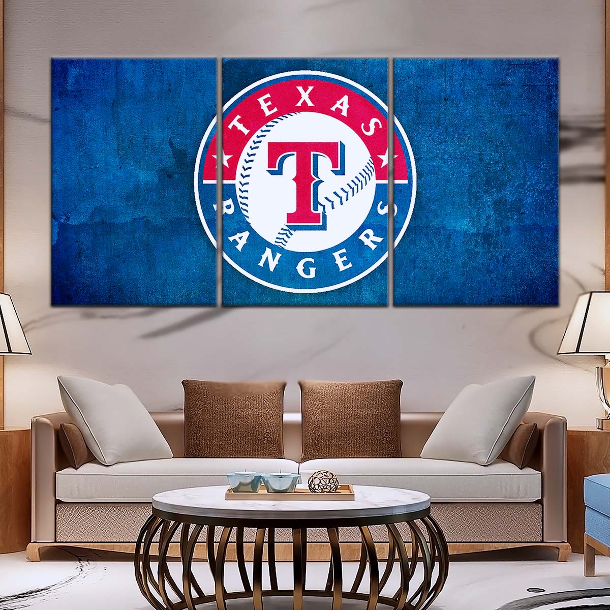 Baseball Canvas Wall Art - BB5043 - Texas Rangers Sports