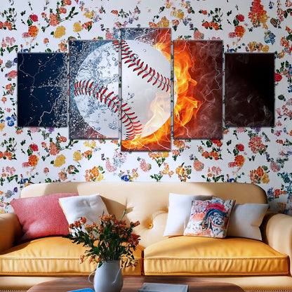 Baseball Canvas Wall Art - BB5040 - Epic Baseball Blaze