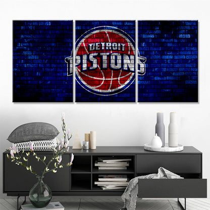 Basketball Canvas Wall Art - BK5030 - Detroit Pistons