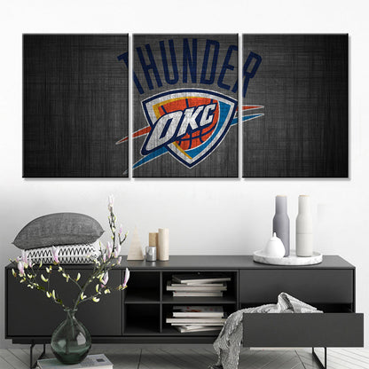 Basketball Canvas Wall Art - BK5038 - Oklahoma City Thunder