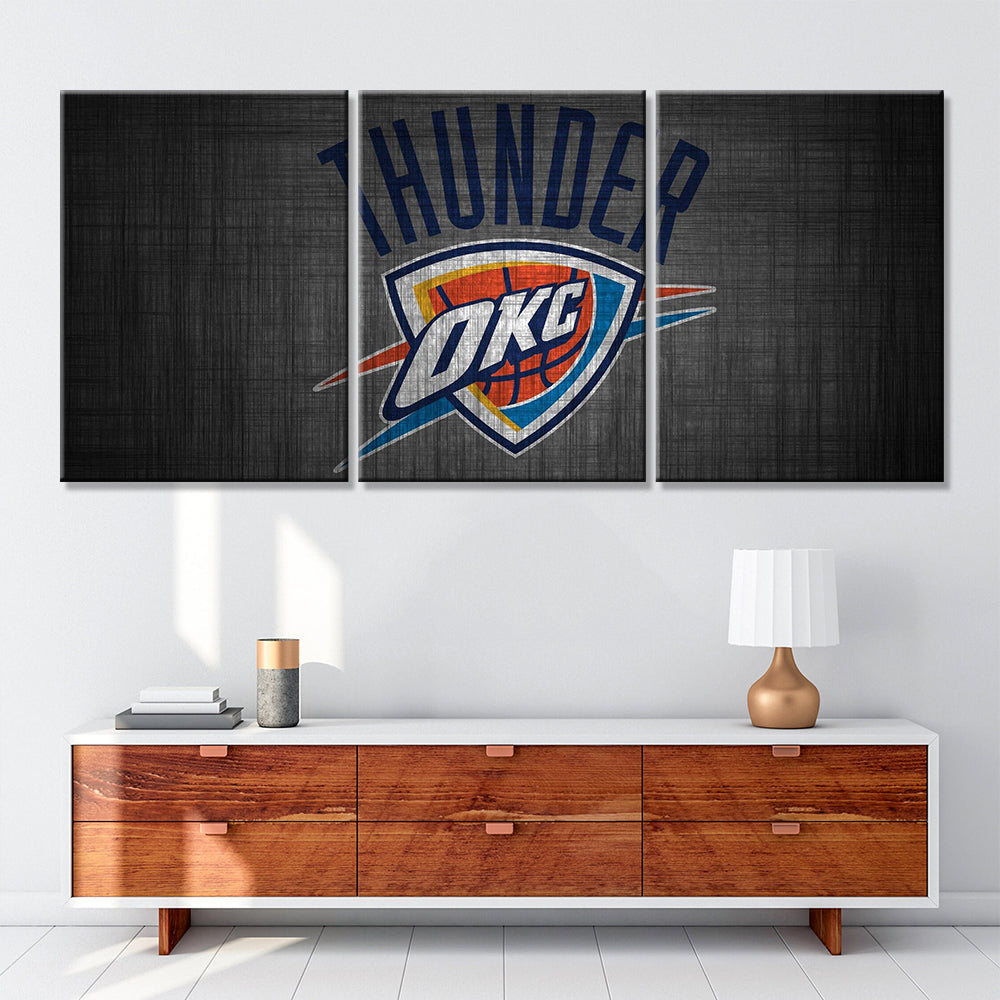 Basketball Canvas Wall Art - BK5038 - Oklahoma City Thunder