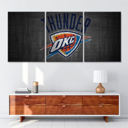 Basketball Canvas Wall Art - BK5038 - Oklahoma City Thunder