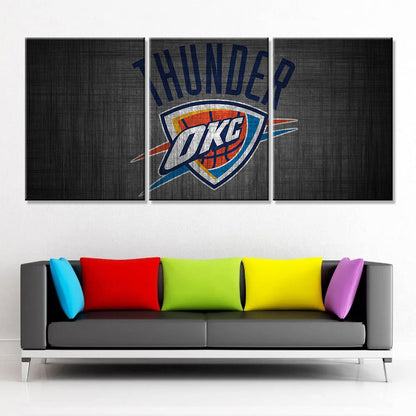 Basketball Canvas Wall Art - BK5038 - Oklahoma City Thunder