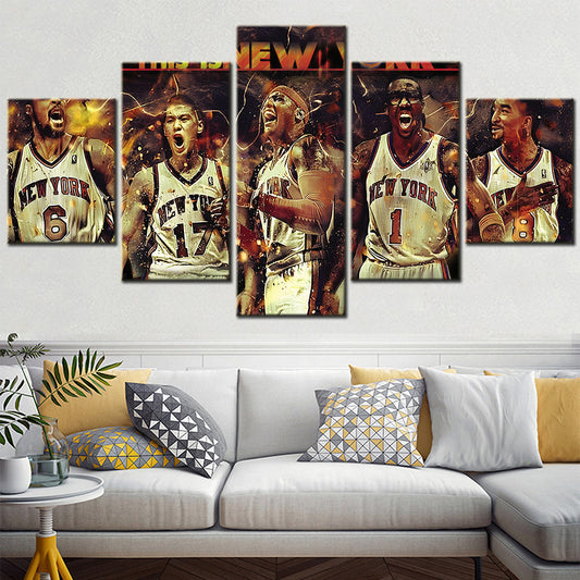 Basketball Canvas Wall Art - BK5025 - New York Knicks Team 1