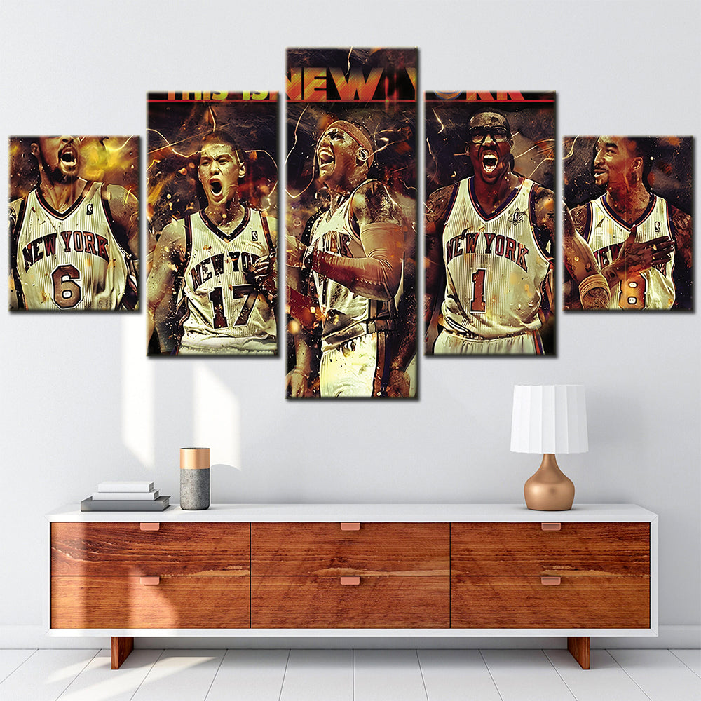 Basketball Canvas Wall Art - BK5025 - New York Knicks Team 1