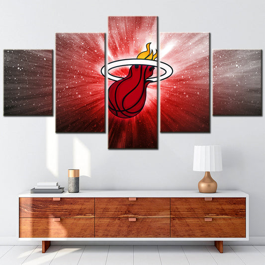 Basketball Canvas Wall Art - BK5033 - Miami Heat