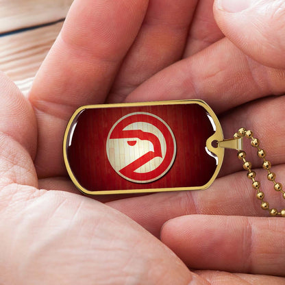 Basketball - BKD001 - Atlanta Hawks Sports - Basketball Dog Tag - Military Ball Chain - Luxury Dog Tag