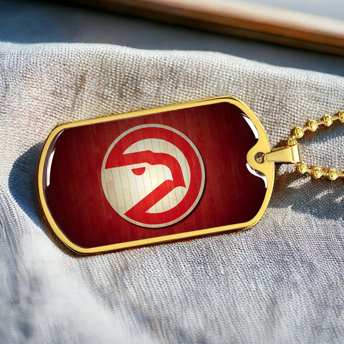 Basketball - BKD001 - Atlanta Hawks Sports - Basketball Dog Tag - Military Ball Chain - Luxury Dog Tag