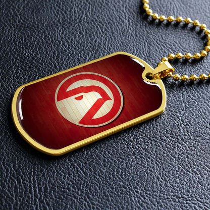 Basketball - BKD001 - Atlanta Hawks Sports - Basketball Dog Tag - Military Ball Chain - Luxury Dog Tag
