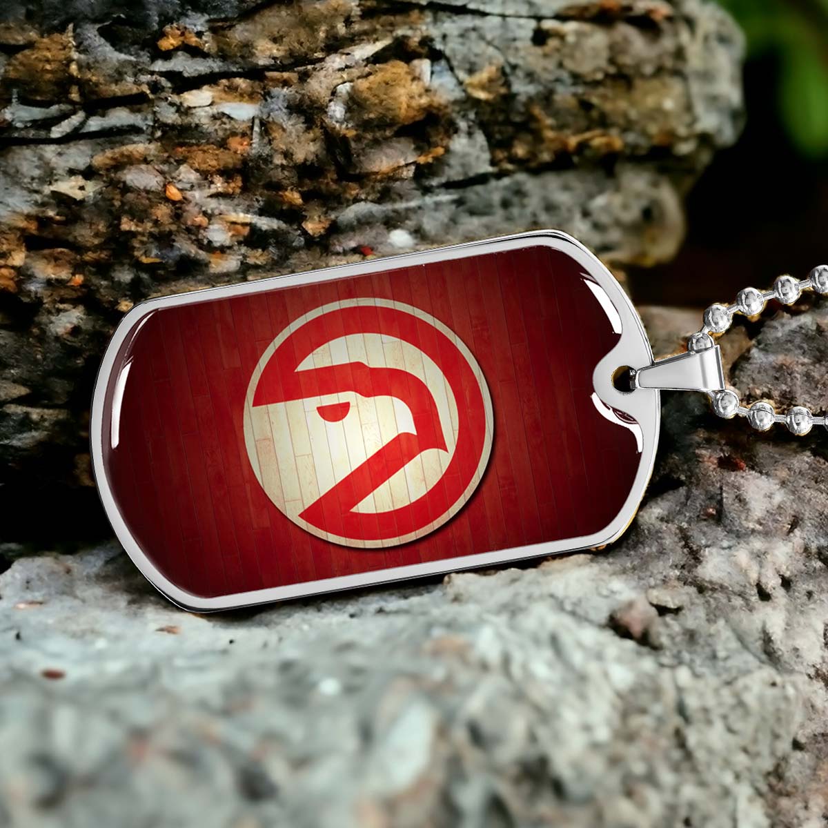 Basketball - BKD001 - Atlanta Hawks Sports - Basketball Dog Tag - Military Ball Chain - Luxury Dog Tag