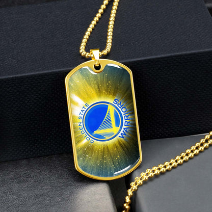 Basketball - BKD005 - Golden State Warriors - Basketball Dog Tag - Military Ball Chain - Luxury Dog Tag
