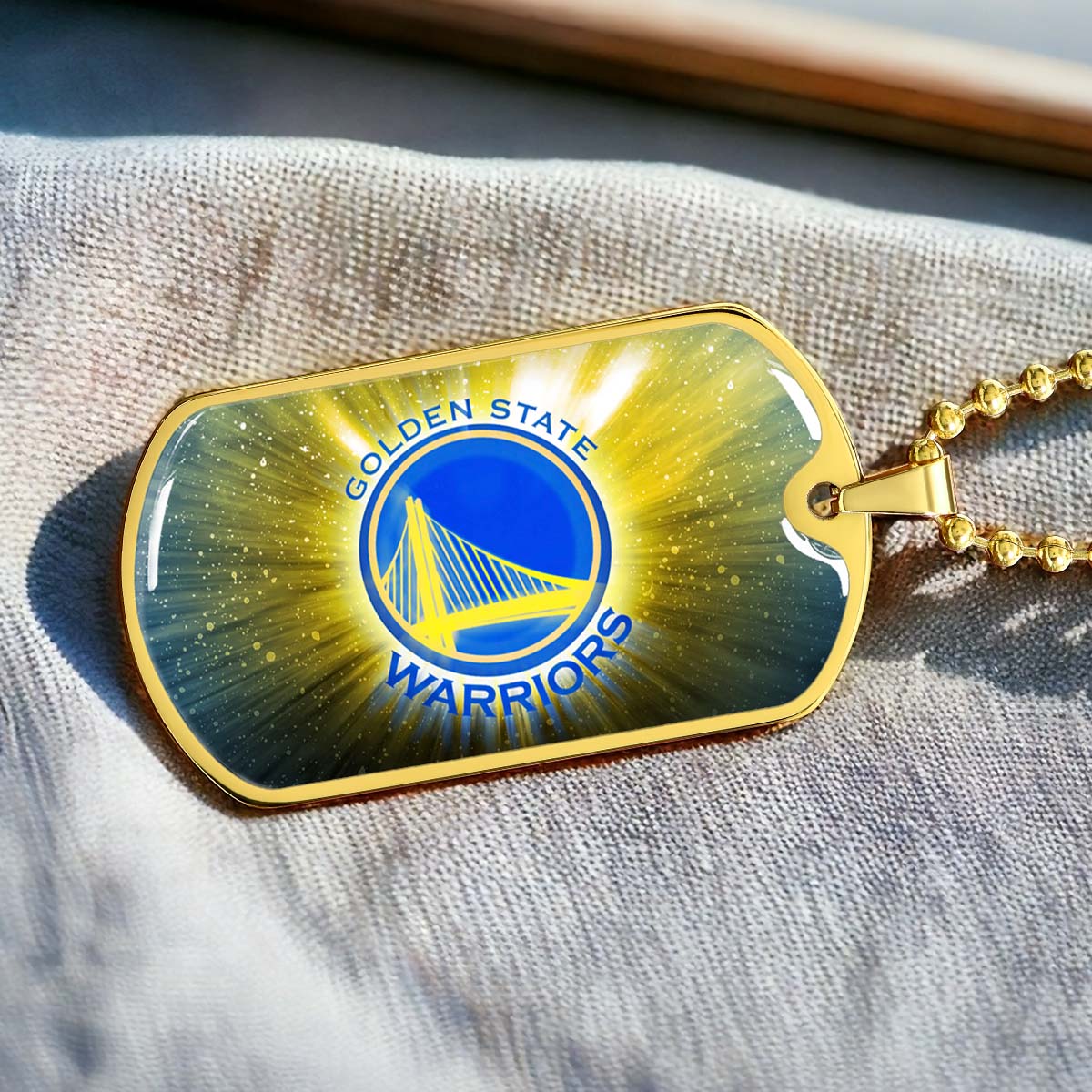 Basketball - BKD005 - Golden State Warriors - Basketball Dog Tag - Military Ball Chain - Luxury Dog Tag