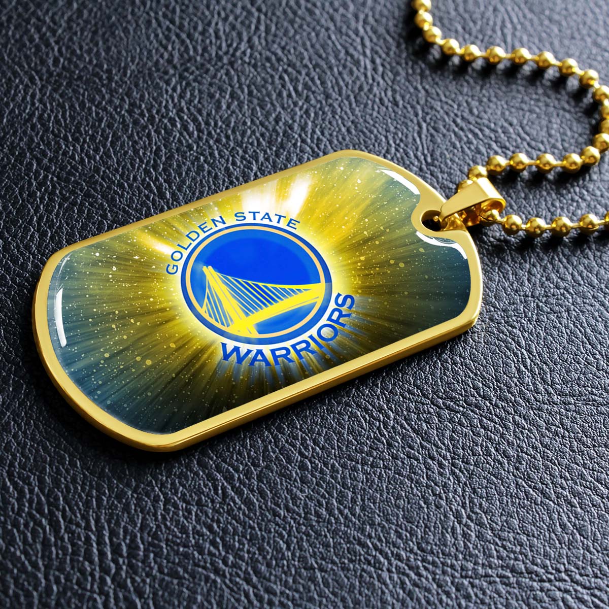 Basketball - BKD005 - Golden State Warriors - Basketball Dog Tag - Military Ball Chain - Luxury Dog Tag