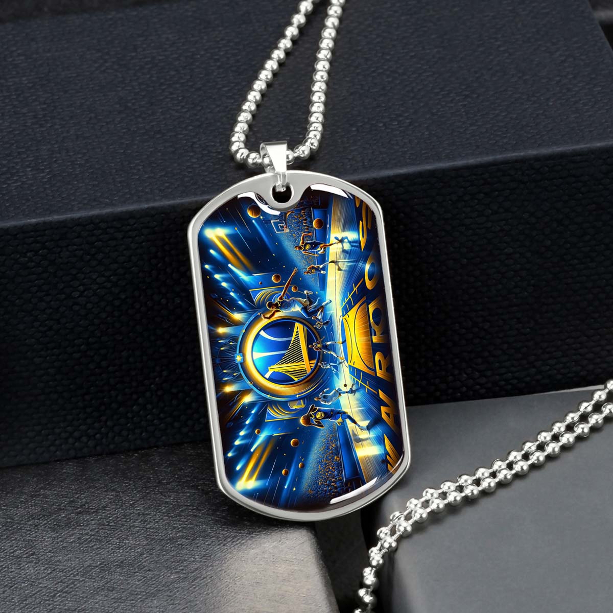 Basketball - BKD006 - Golden State Warriors - Basketball Dog Tag - Military Ball Chain - Luxury Dog Tag