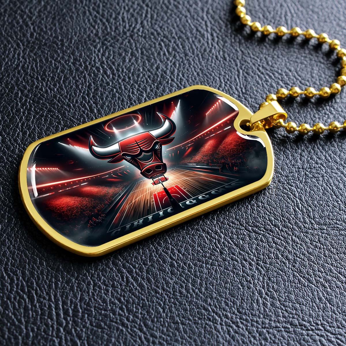 Basketball - BKD008 - Chicago Bulls - Basketball Dog Tag - Military Ball Chain - Luxury Dog Tag