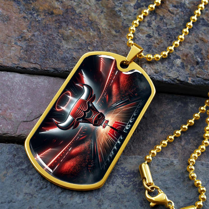 Basketball - BKD008 - Chicago Bulls - Basketball Dog Tag - Military Ball Chain - Luxury Dog Tag