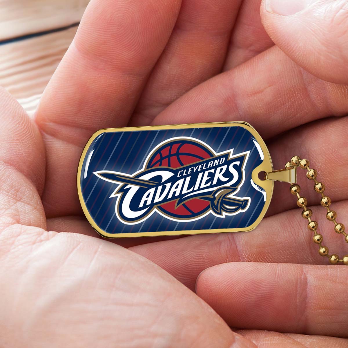 Basketball - BKD009 - Cleveland Cavaliers - Basketball Dog Tag - Military Ball Chain - Luxury Dog Tag