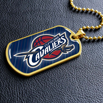 Basketball - BKD009 - Cleveland Cavaliers - Basketball Dog Tag - Military Ball Chain - Luxury Dog Tag