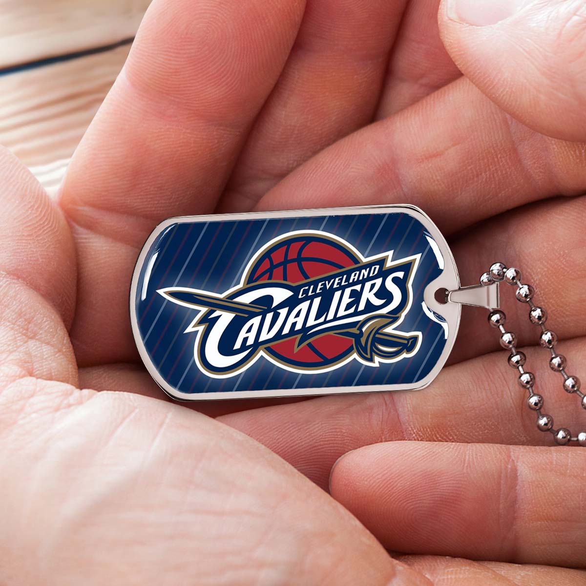 Basketball - BKD009 - Cleveland Cavaliers - Basketball Dog Tag - Military Ball Chain - Luxury Dog Tag